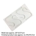 White silicone swan neck mold for 3D cake decorating and chocolate fondant crafts - 4-Count Flat Neck Mold for 4 inch
