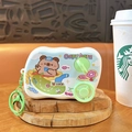 Cute white car shaped Capybara game machine keychain for stress relief and fun - Car Game Machine Pendant / Green Capybara