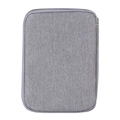 Gray fabric travel organizer bag for Apple Watch bands featuring zipper closure detail - Light Gray