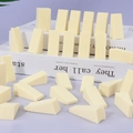 Cream beige wedge makeup sponges set in bulk, non-latex soft triangles for blending - 50 Pieces / Nude