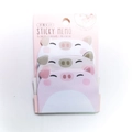 Cute pig-shaped sticky notes set in pink, white and grey colors for students - Pig Styles