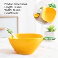 Ceramic pineapple shaped salad bowl set in bright yellow with green leaf detail - Pineapple