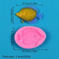 Pink tropical fish silicone mold with dimensions 6.5x4.7cm for DIY cake decorating - 50-1204-A (Fish Shape/25g) / Pink