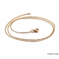 Collana a catena dorata minimalista 510mm x 1,6mm con chiusura a moschettone - 510mm x 1,6mm (KN80700-Z)