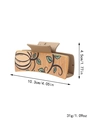 Detailed size specifications for the beige rectangle hair claw with pumpkin pattern - Halloween Pumpkin Vine