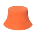 Sombrero de pescador naranja brillante con ojales metálicos y ala pespunteada - 58cm / Naranja Neón