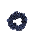 Navy blue 100% mulberry silk scrunchie with premium satin finish for hair care - 4.5cm/19 Momme / Deep Sea Blue
