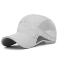 Berretto da baseball in mesh grigio chiaro traspirante con logo KAIRUI per sport e corsa - Regolabile / Grigio chiaro