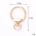 Gold zinc alloy swivel spring hook for bags with 2.8cm diameter and 4.3cm length - 43mm Bulb Buckle / Gold