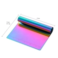 Rainbow stainless steel dough scraper with scale markings and 15cm measurement size - AB Color