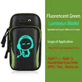 Fascia sportiva nera luminosa con bordi verde neon per smartphone fino a 6,5 pollici - Fascia da Braccio Cartoon Cielo Stellato Verde