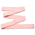 Pink numbered yoga stretch strap with GROM logo for children dance and body stretching - Pose-printed Peach Pink 10 Grids