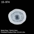 Translucent silicone fried egg mold for DIY scented candles and gypsum crafts - Wave Edge Fried Egg Style (Transparent)