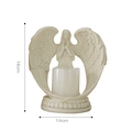 Statue d'ange en résine blanche avec bougie LED, décoration de style européen de 16 cm - Ange avec Bougie S