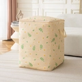 Daisy pattern storage bag with reinforced handles for clothes and bedding organization - Yellow Daisy (180L)