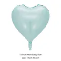 18 inch baby blue heart-shaped foil balloon for wedding party decorations, 45x53cm size - 18 Inch / Baby Blue