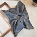 Vintage marble textured square fabric scrunchie in grey-blue with a stylish aesthetic - Grey Tie Dye