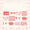 Ruban adhésif washi à motifs floraux pour scrapbooking, série Sweetheart No. 06 - Sweetheart / 30mmx2m
