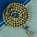 Verawood Perlenhalskette mit natürlicher Maserung und dekorativem China-Knoten - Premium Glatte Maserung / 8mm x 108 Stk