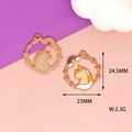 Detail view of colorful unicorn alloy pendant with dimensions 23mm x 24.5mm and 2.3g weight - Style 15
