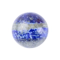 Polished natural lapis lazuli sphere ball with golden pyrite flecks on white background - 40mm / Lapis Lazuli