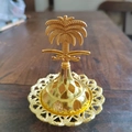 Incenso di lusso arabo in lega di zinco dorata con design dell'emblema saudita - Cima a palma