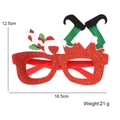 Christmas party glasses with red glitter frame and green elf legs and candy cane decor - Candy Cane Elf
