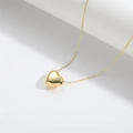Collar vintage con colgante de corazón dorado para mujer, diseño elegante y fino - Corazón (Dorado)