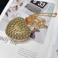 Elegant gold heart-shaped mini crossbody bag with luxury rhinestones and chain strap - Heart Gold Triangle Style