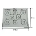 Flocked bead design board with 8 size grooves for DIY necklace and bracelet crafting - Flocked Plastic / Large Grey Bracelet Board (34.5x26cm)
