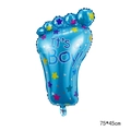 Blue foot-shaped baby shower foil balloon with It's a Boy text, size 75x45cm - Large Footprint Blue