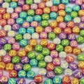 Metallic acrylic alphabet beads with Cyrillic letters for DIY jewelry bracelets - Metallic Colorful & Yellow Russian Letters