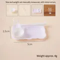 Miniature dollhouse kitchen set with white tray, bowl, chopsticks and goblet toy - White Bear Tray 4-piece Set + Small White Bowl