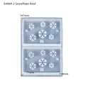 Silicone snowflake roof resin mold with 6 unique patterns, size 167mm x 118mm x 11mm - Snowflake Roof Mold