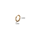 Polished rose gold stainless steel hoop earrings in 12mm diameter and 1.6mm thickness - 1.6*12mm Gold (Single)