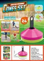 Detail von 24er-Set Fußball-Markierungsteller mit Tragegriff und Aufbewahrungsbox - 24 Stück Große Trainingshütchen - Rosa Grün (Weichgummi)