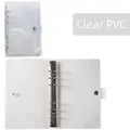 Transparent PVC A6 binder cover with 6-ring metal mechanism and snap button closure - Transparent PVC A6 Shell