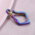 Colgante irregular de acero inoxidable arcoíris para joyería de bricolaje - Colorido
