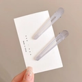 Zweier-Set matte lila Entenschnabel-Haarspangen für Volumen in Morandi-Farbtönen - 2 Stück/Set / Mattgrau
