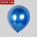 Metallic blue 10 inch 1.8g latex balloon with premium chrome finish for party decor - Metallic Blue - Medium