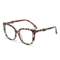 Fashionable tortoise shell cat eye blue light blocking glasses with vintage frame - Pink Tortoiseshell Clear Lens
