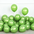 Metallic green latex balloons with glossy mirror finish for festive party room decoration - 12 Inch 2.8g Metallic Light Green 50Pcs