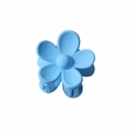 Sky blue matte flower hair claw clip with minimalist five-petal floral design - 3.5cm / Matte Sky Blue