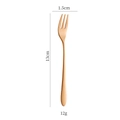 Rose gold 304 stainless steel dessert fork, size 13cm by 1.5cm, weight 12g, polished finish - Dessert Fork / Rose Gold