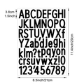 1.5-inch black alphanumeric stickers set for DIY crafts and waterproof industrial labeling - Black