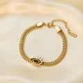 Qye2174 Gevlochten Oog Armband Goud
