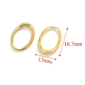 Dettaglio maglia ovale dorata 18K con dimensioni di 18,7 mm per 13 mm - Stile A (Ellisse Irregolare 18.7x13mm)