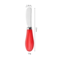 Coltello da burro con manico in ceramica rossa e lama in inox, lunghezza 13cm, peso 55g - Rosso
