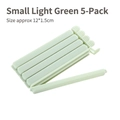 Set da 5 clip di chiusura per alimenti verde chiaro per sacchetti 12x1,5 cm - Corto Confezione da 5 - Verde / Piccolo