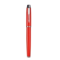 Elegant red metal rollerball pen with arrow-shaped clip for business office use - Red with Silver Trim
